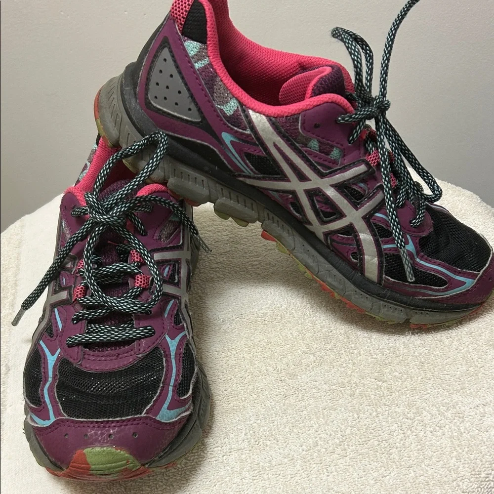 ASICS Gel Scram 3 Women's Multicolor Running Trail Hiking sneakers Shoes size 7